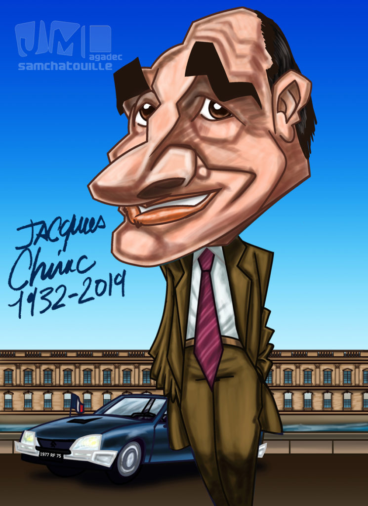 Caricature de Jacques Chirac