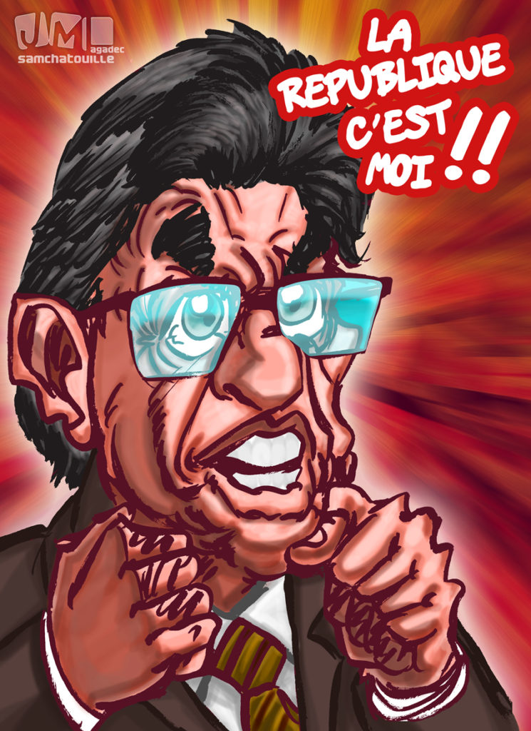 Caricature de Jean-Luc Mélenchon