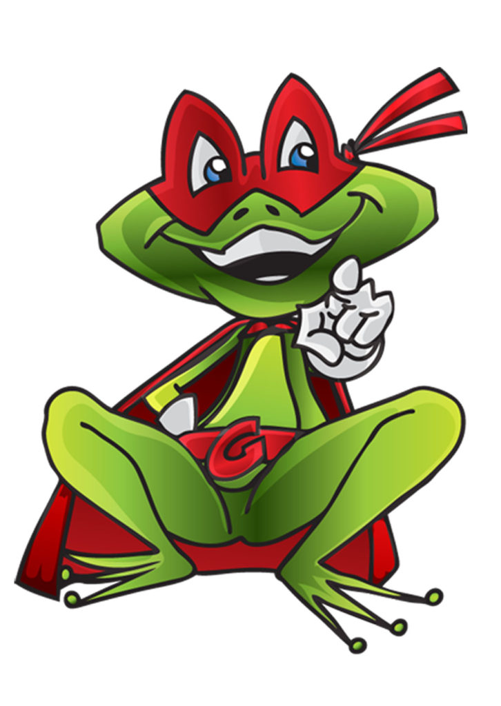 Mascotte Super-Grenouille